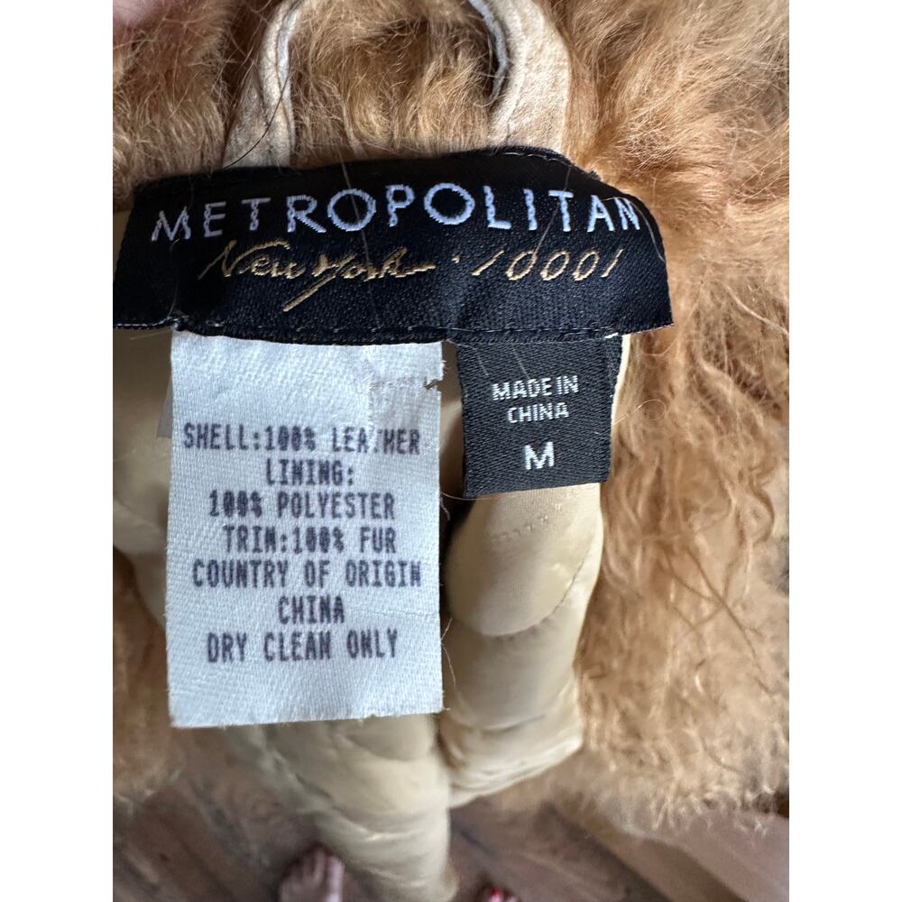 Vintage Penny Lane Suede Mongolian Fur Coat Metropolitan NY M Almost Famous Boho - Picture 10 of 11